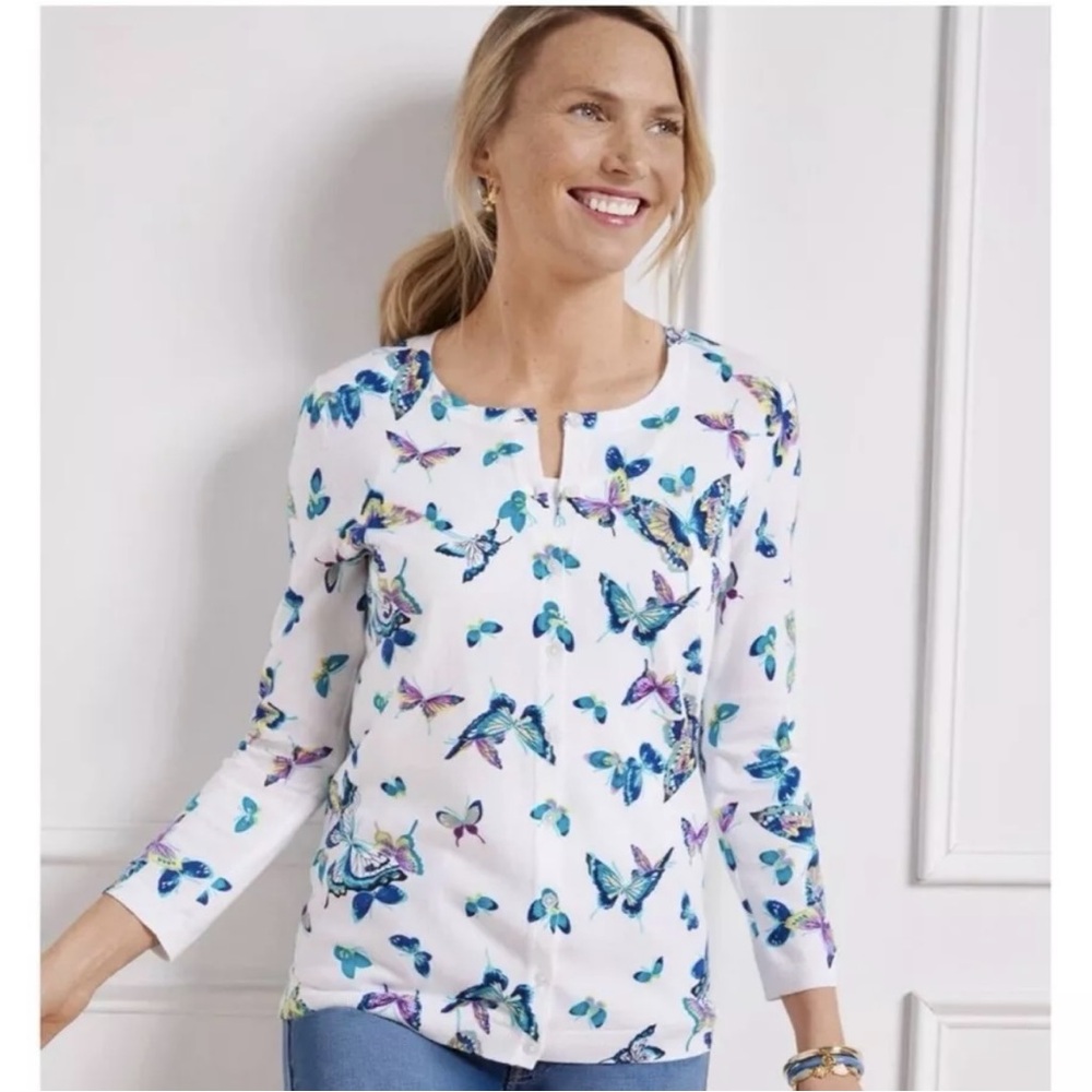 Talbots Womens Butterfly Sweater Size Small S